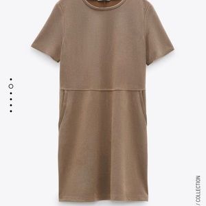 BNWT ZARA FAUX SUEDE DRESS